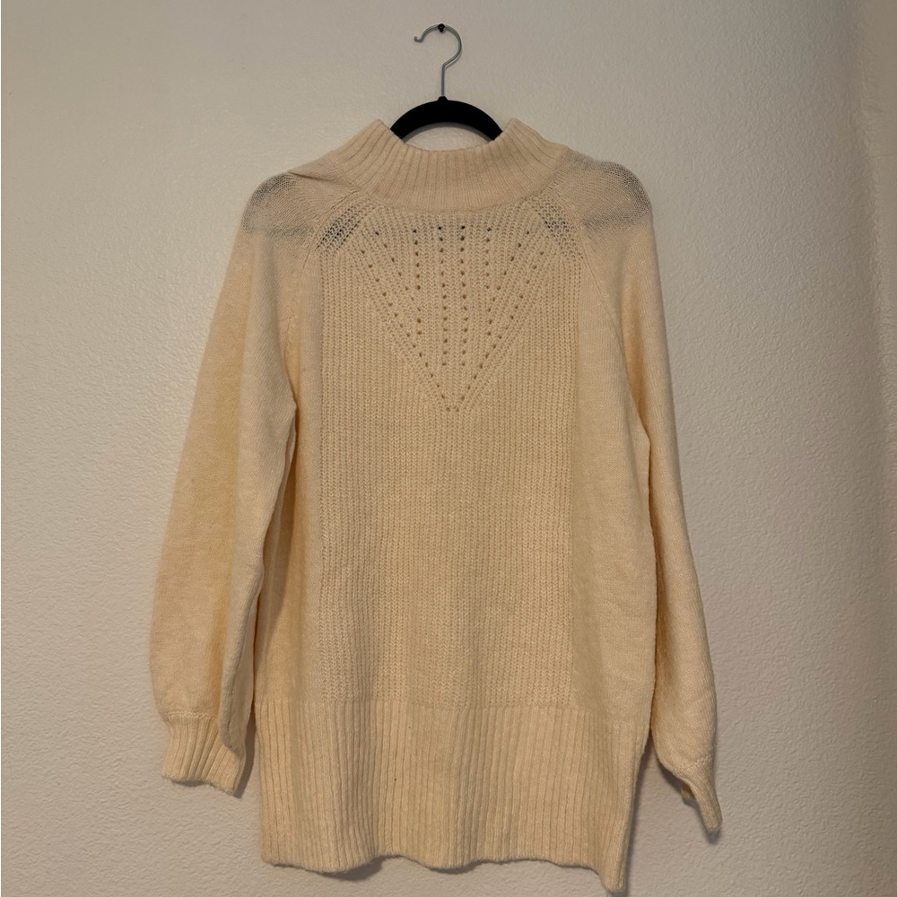 LC Lauren Conrad Cream Turtleneck Sweater